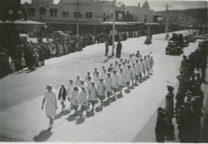 Junior Red Cross Marching in Parade